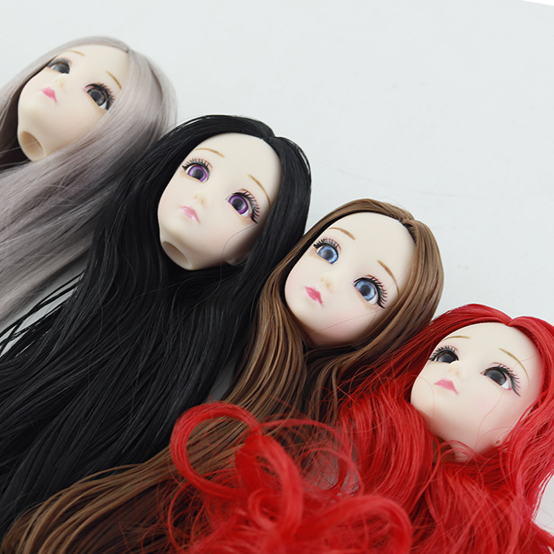 BJD Doll 30cm Movable Jointe Dolls 3D Eyes Bjd Plastic Doll for Girls Toys Long Wig Female Nude Body Fashion Christmas Gift 1